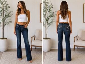 D9 Low Rise Bootcut Jeans Women's Size 30 Dark Wash Full Length